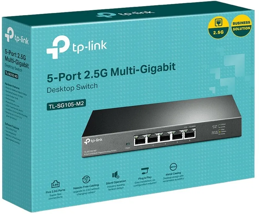 מתג TP-Link TL-SG105-M2 עם 5 יציאות