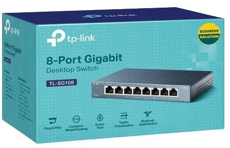 מתג TP-Link SG108 עם 8 יציאות