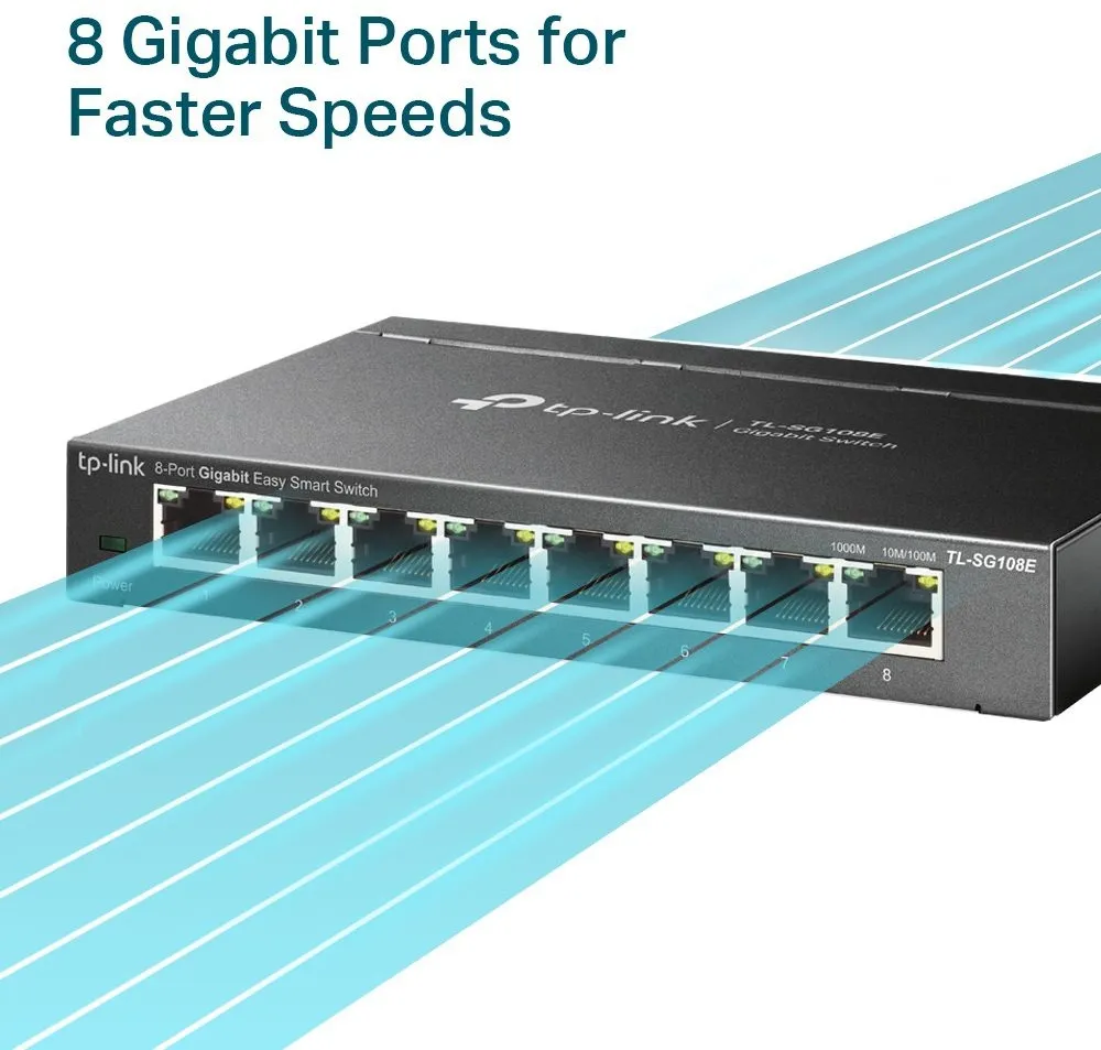 מתג חכם TP-Link 8 Ports Gigabit TL-SG108E Easy