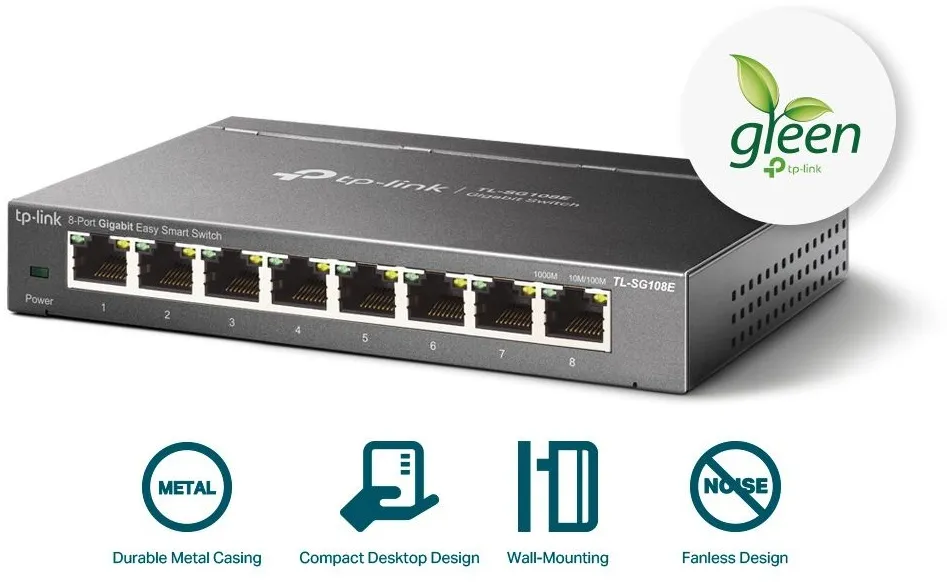 מתג חכם TP-Link 8 Ports Gigabit TL-SG108E Easy