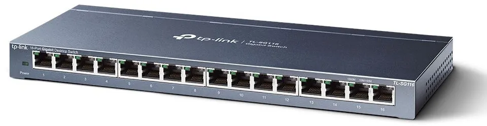 מתג חכם TP-Link 16 Ports Gigabit 10/100/1000Mbps Desktop Switch TL-SG116 Easy