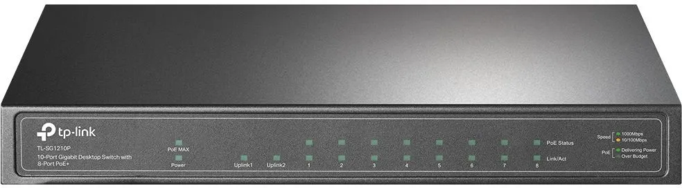 מתג 10 יציאות TP-Link TL-SG1210P Gigabit