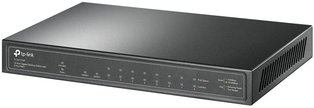 מתג 10 יציאות TP-Link TL-SG1210P Gigabit