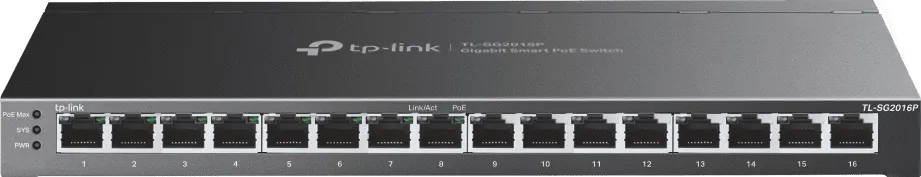 מתג TP-Link SG2016P JetStream 16-Port Gigabit Smart Switch with 8-Port PoE