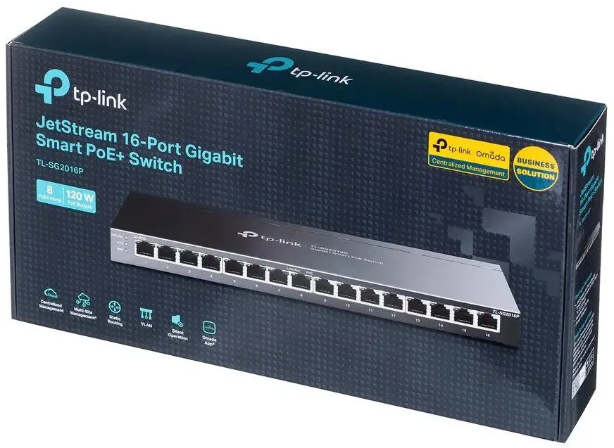 מתג TP-Link SG2016P JetStream 16-Port Gigabit Smart Switch with 8-Port PoE
