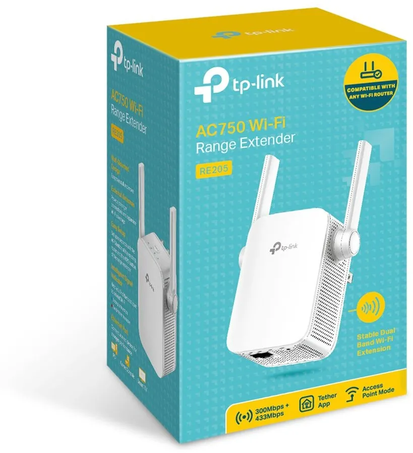 מגדיל טווח TP-Link AC750 RE205