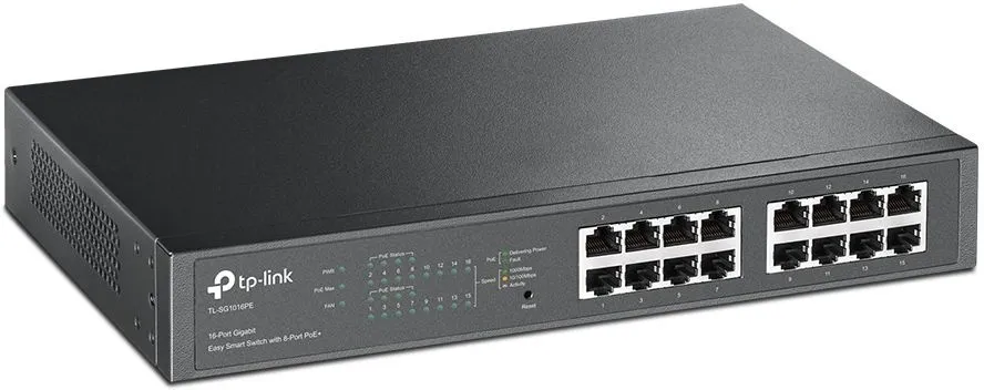 מתג חכם TP-Link TL-SG1016PE 16 Ports Gigabit 8 Ports PoE 10/100/1000Mbps