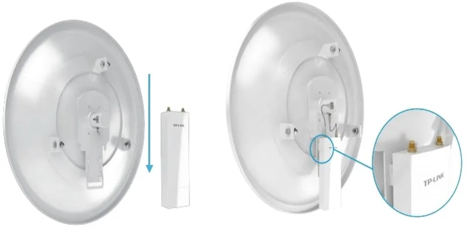אנטנה TP-Link TL-ANT2424MD 2.4GHz 24dBi 2×2 MIMO Dish Antenna
