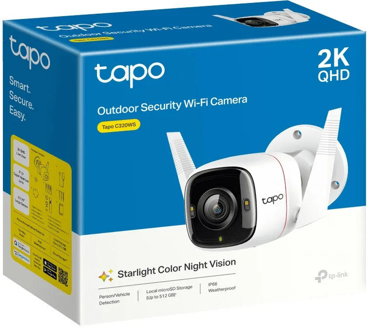 מצלמת אבטחה אלחוטית TP-Link Tapo C320WS 2K QHD