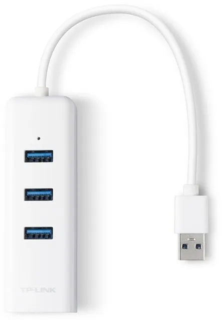 מפצל USB 3.0 לחיבור רשת RJ45 בעל 3 חיבורי TP-Link UE330 USB 3.0
