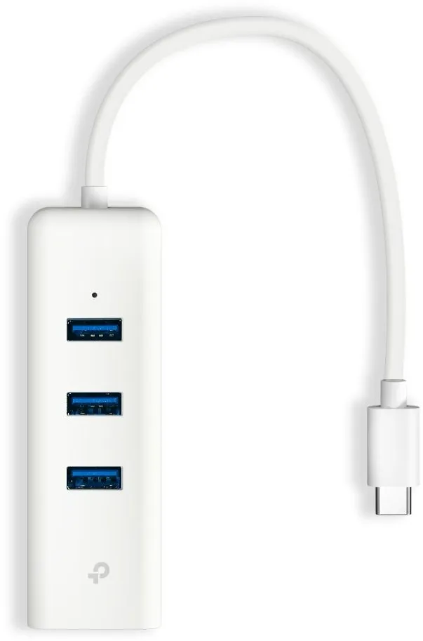 מפצל USB Type-C לחיבור רשת RJ45 עם 3 חיבורי TP-Link UE330C USB 3.0