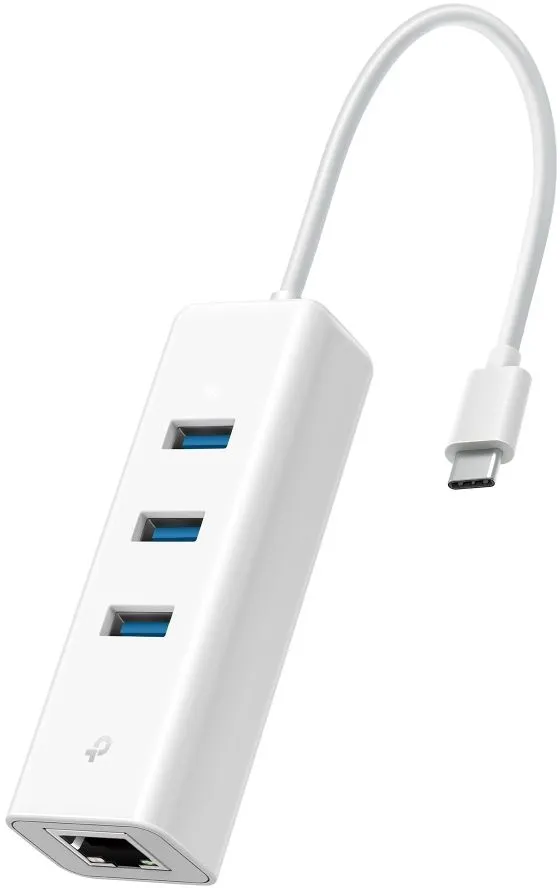מפצל USB Type-C לחיבור רשת RJ45 עם 3 חיבורי TP-Link UE330C USB 3.0