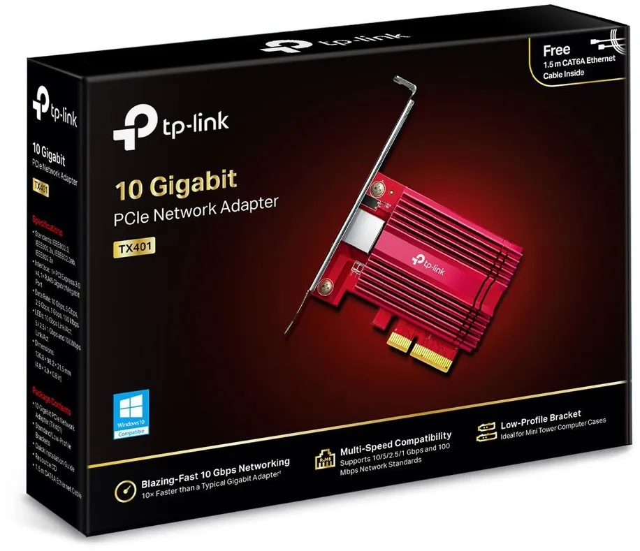 כרטיס רשת TP-Link 10 Gigabit PCIe TX401