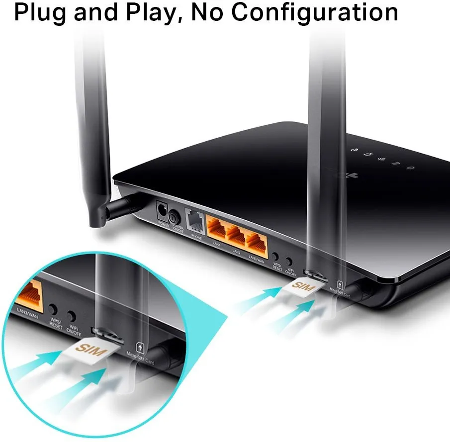 נתב סלולרי אלחוטי TP-Link TL-MR6500 N300 4G LTE