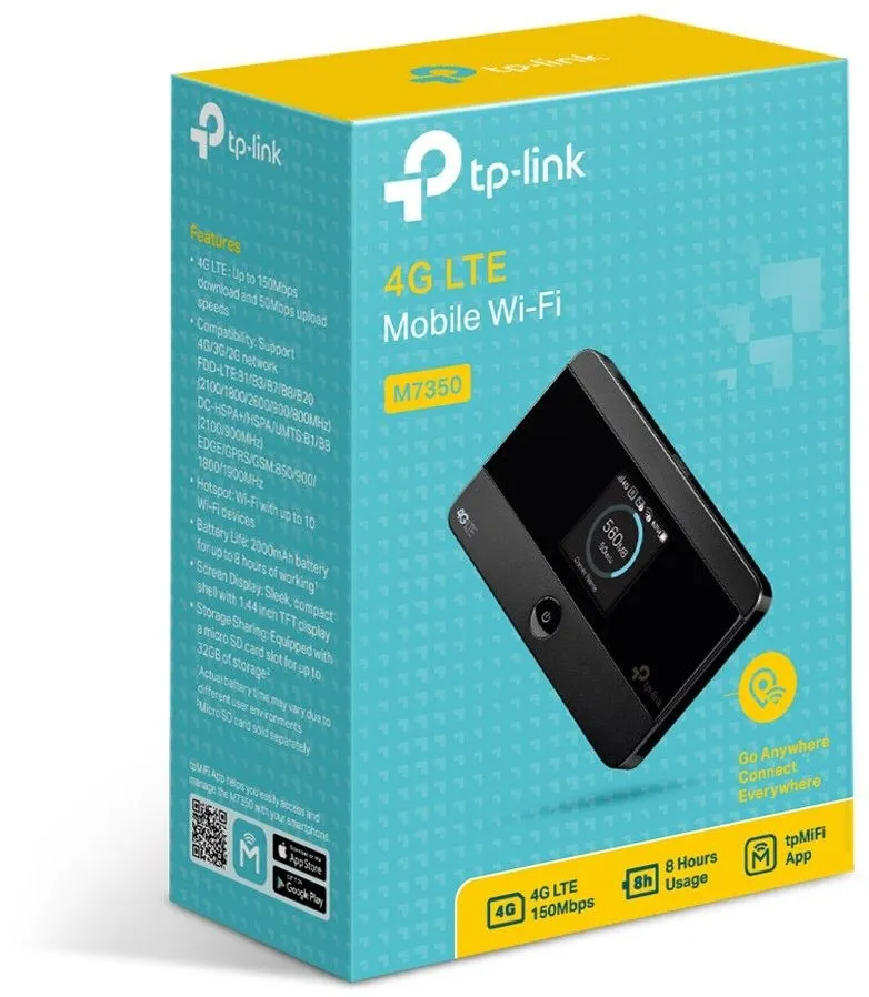 נתב / ראוטר + מודם סלולרי TP-Link M7350 4G LTE