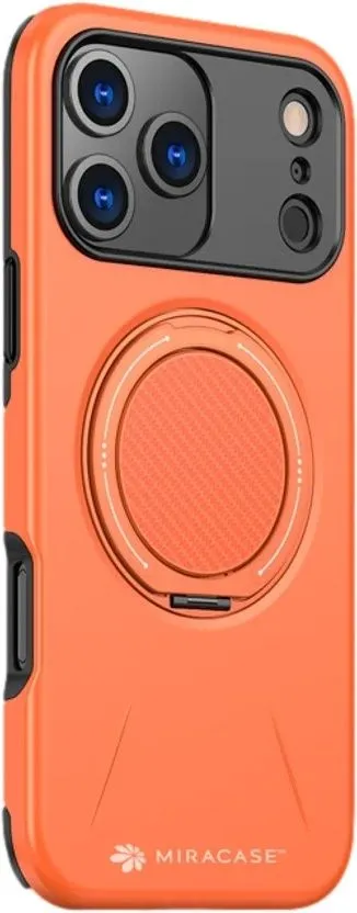 כיסוי ל-iPhone 17 Pro בצבע כתום דגם MiraMag מבית Miracase