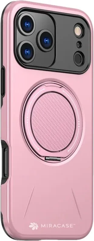כיסוי ל-iPhone 17 Pro בצבע ורוד דגם MiraMag מבית Miracase