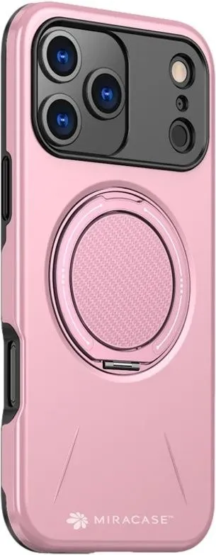 כיסוי ל-iPhone 17 Pro Max בצבע ורוד דגם MiraMag מבית Miracase