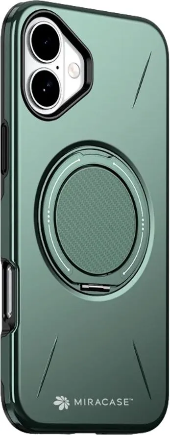 כיסוי ל-iPhone 16 בצבע ירוק דגם MiraMag מבית Miracase
