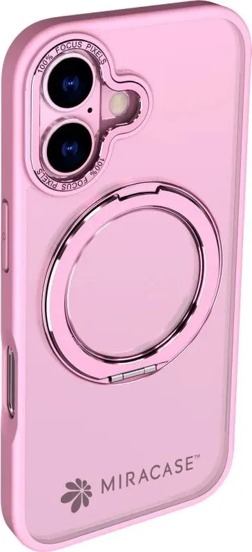 כיסוי ל-iPhone 17 בצבע ורוד דגם MiraRing מבית Miracase