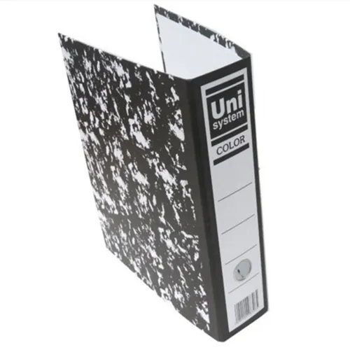 קלסר משרדי UNI פוליו שחור/לבן 8 ס"מ
