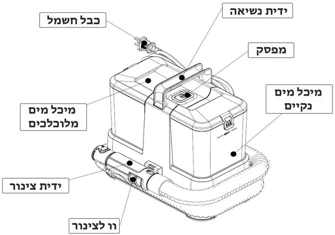 מכונת ניקוי שואבת ושוטפת חוטית Gold Line ATL-2320