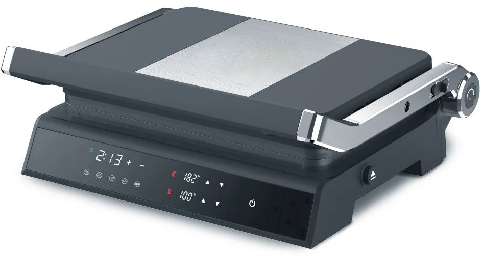 טוסטר לחיצה גריל דיגיטלי חכם Gold Line ATL-280 2000W שש פרוסות – בצבע שחור/כסף