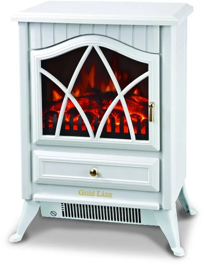 קמין חשמלי דקורטיבי Gold Line ATL-2902W 1800W – בצבע לבן
