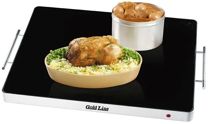 פלטה שבת עד 4 סירים זכוכית מחוסמת Gold Line ATL-480