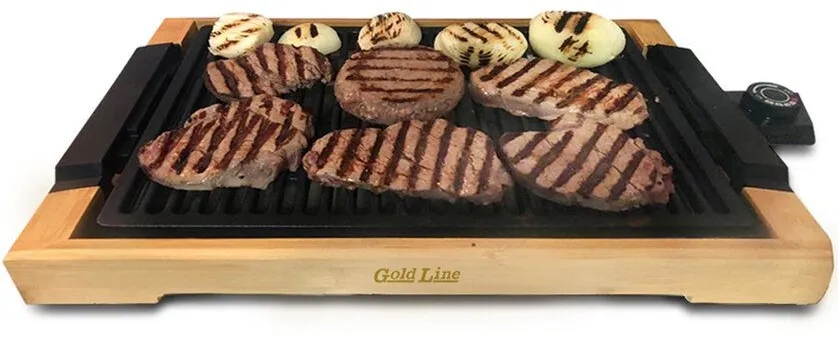 משטח גריל חשמלי Gold Line Bamboo ATL-6008