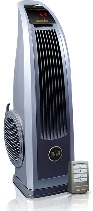 מאוורר מגדל עם שלט Gold Line ATL92ET 92W סדרה: Exlusive בצבע כסף