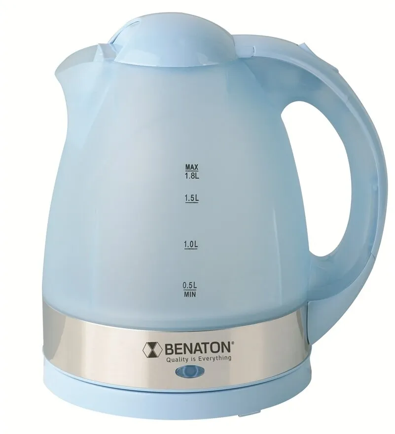 קומקום פלסטיק Benaton BT-8011B 2000W 1.8L – בצבע תכלת