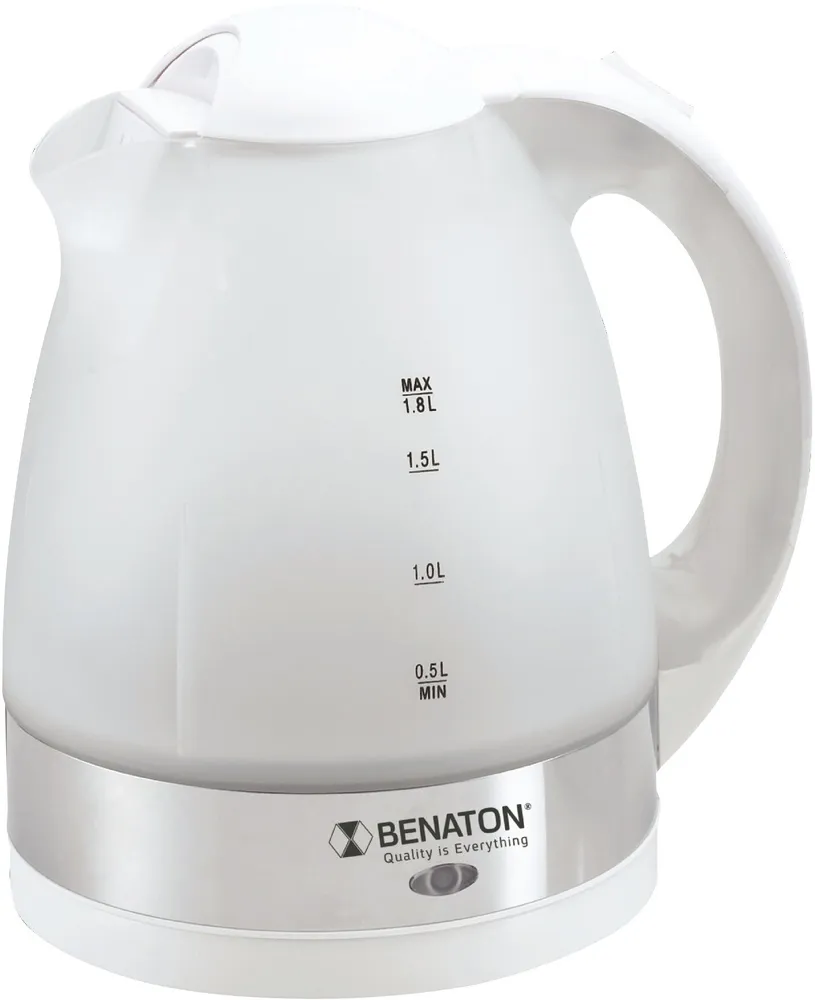 קומקום פלסטיק Benaton BT-8011W 2000W 1.8L – בצבע לבן