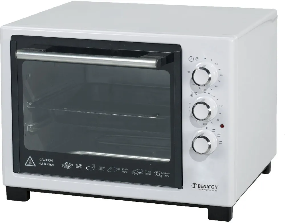 טוסטר אובן Benaton BT-88200 בנפח 20 ליטר בצבע לבן