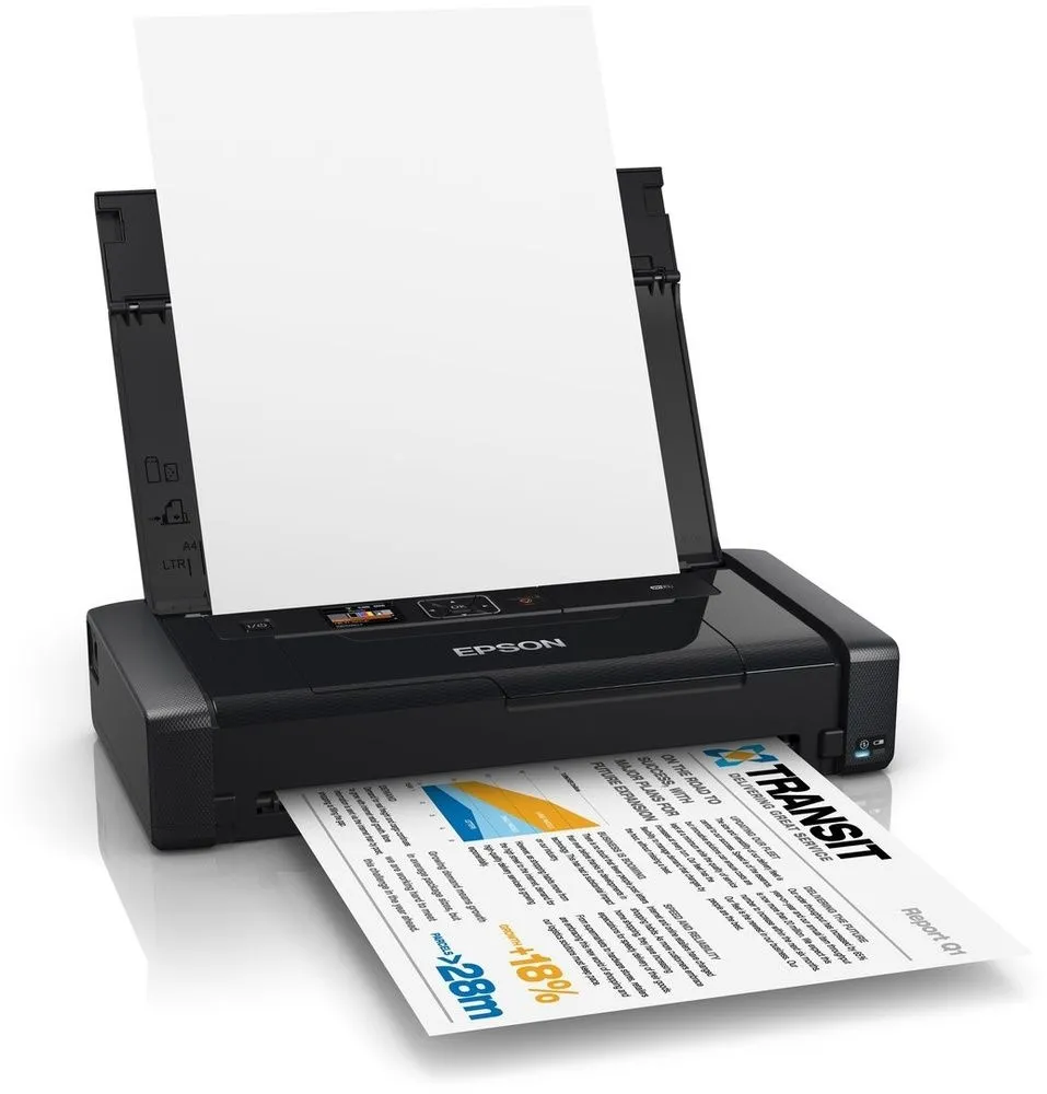 מדפסת הזרקת דיו ניידת צבעונית אלחוטית Epson WorkForce WF-100W