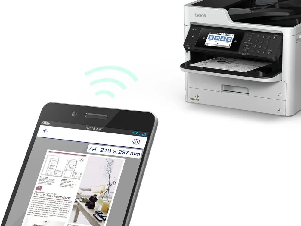 מדפסת הזרקת דיו שחור לבן אלחוטית Epson WorkForce Pro WF-M5799DWF