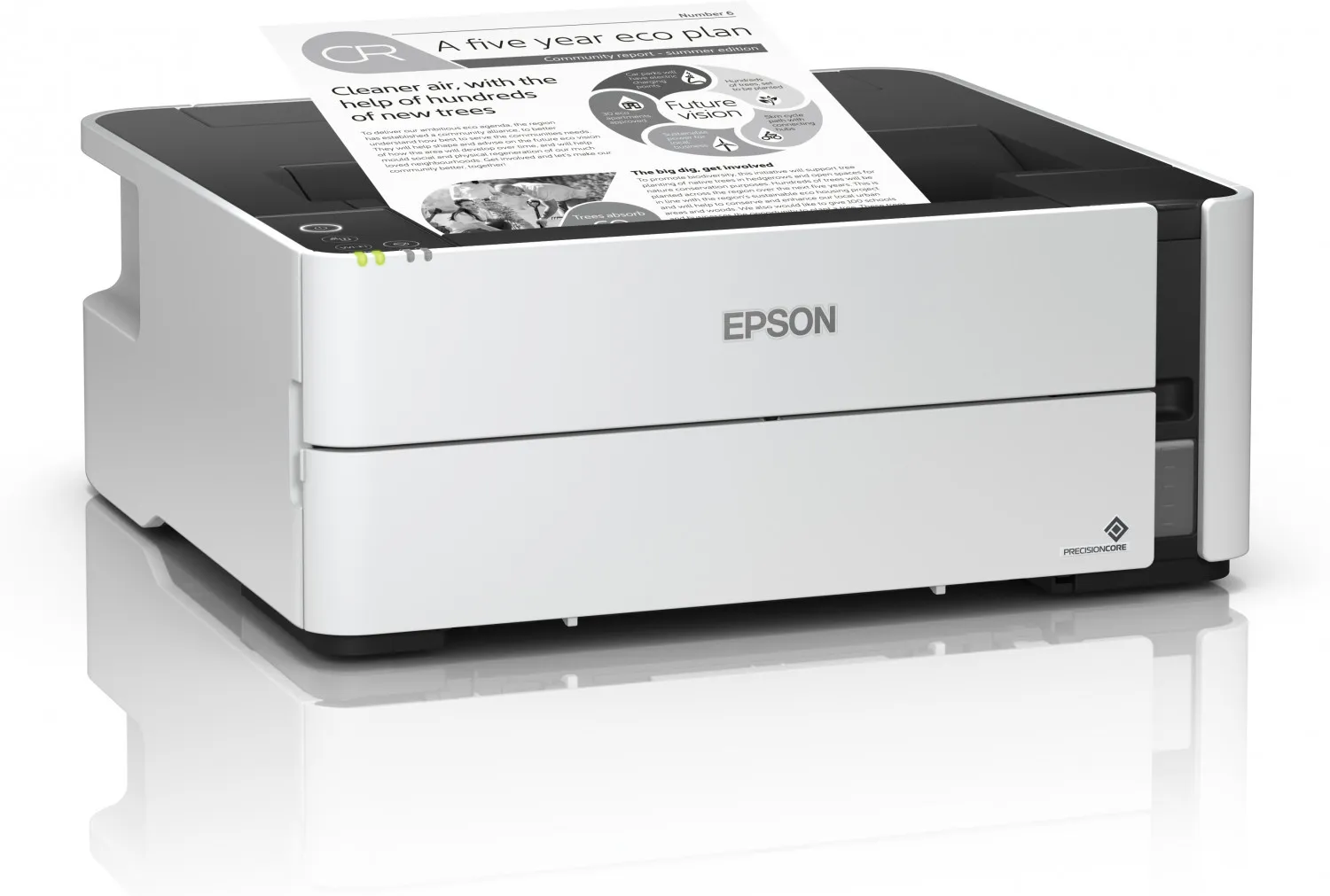 מדפסת הזרקת דיו שחור לבן אלחוטית Epson EcoTank M1180