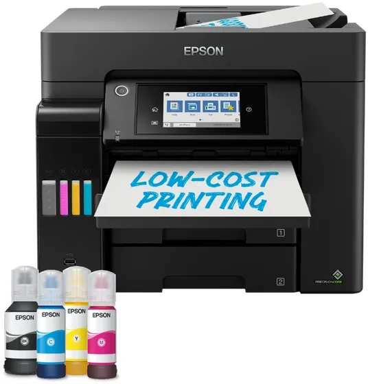 מדפסת הזרקת דיו צבעונית אלחוטית Epson EcoTank L6570