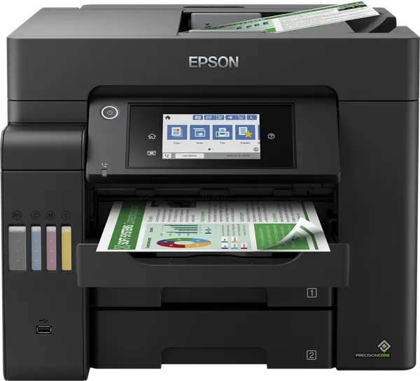 מדפסת הזרקת דיו צבעונית אלחוטית Epson EcoTank L6550