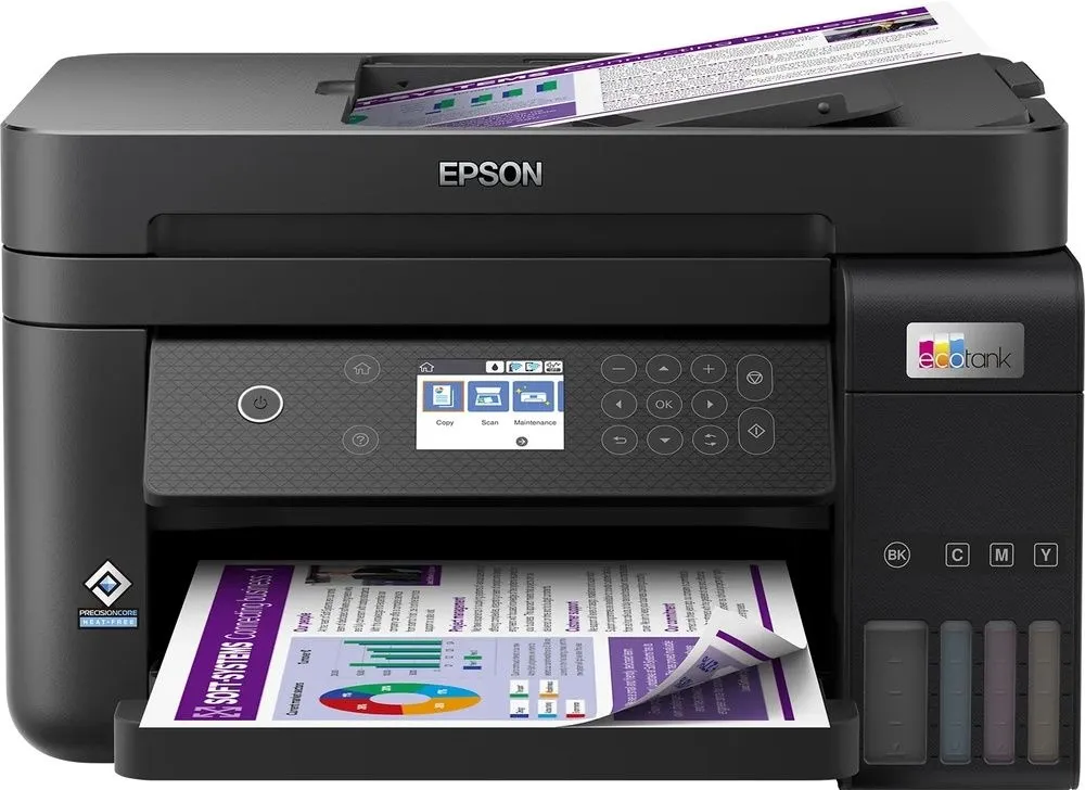 מדפסת הזרקת דיו צבעונית אלחוטית Epson EcoTank L6270