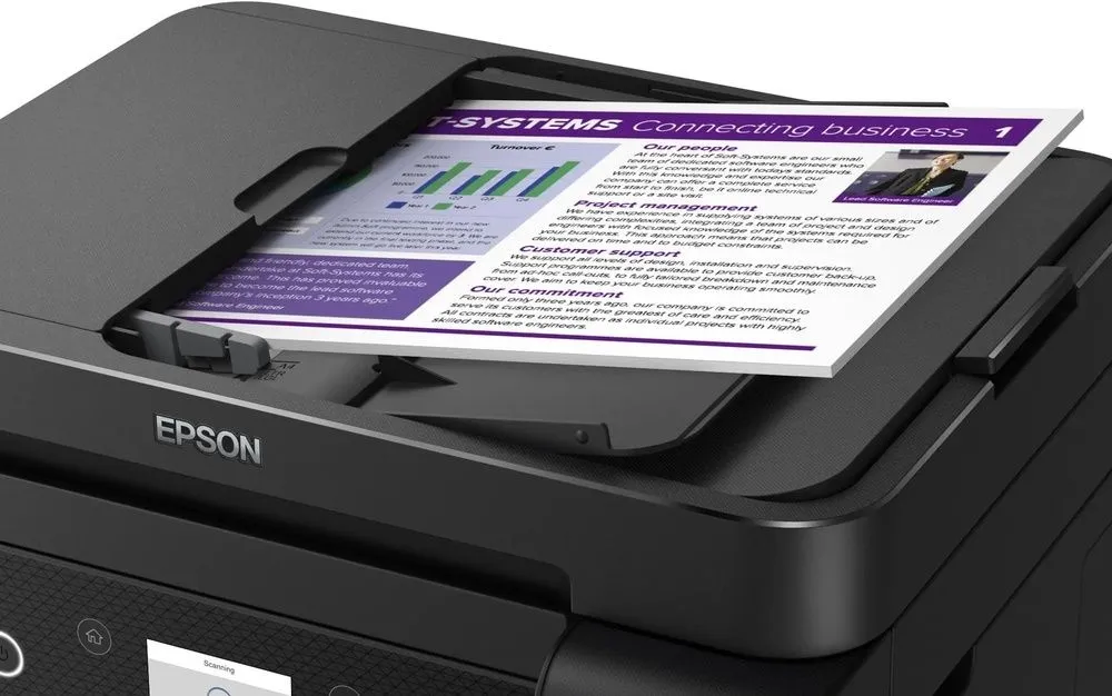 מדפסת הזרקת דיו צבעונית אלחוטית Epson EcoTank L6270
