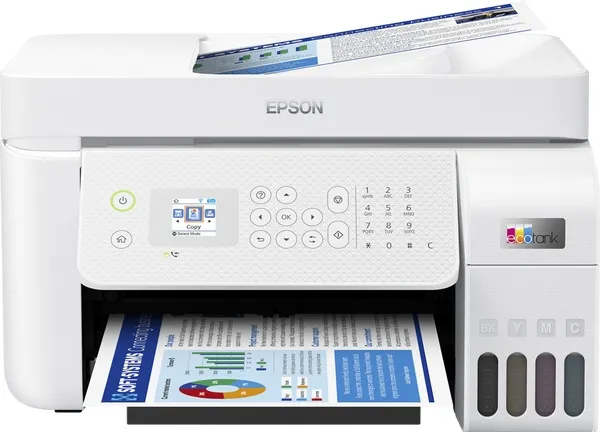 מדפסת הזרקת דיו צבעונית אלחוטית Epson EcoTank L5296