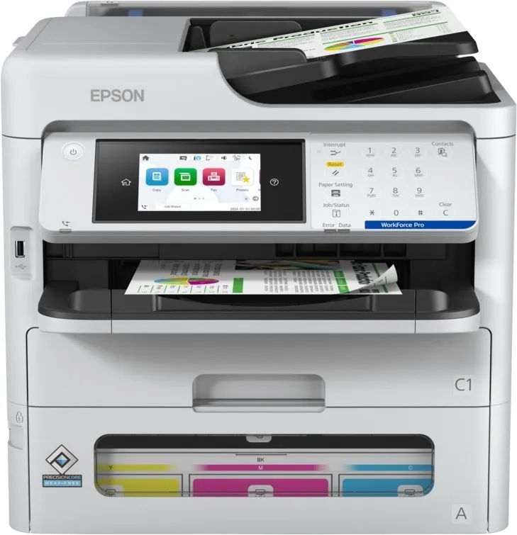מדפסת הזרקת דיו צבעונית אלחוטית Epson WorkForce Pro EM-C800RDW