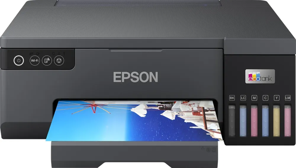 מדפסת הזרקת דיו צבעונית אלחוטית Epson EcoTank Photo L8050