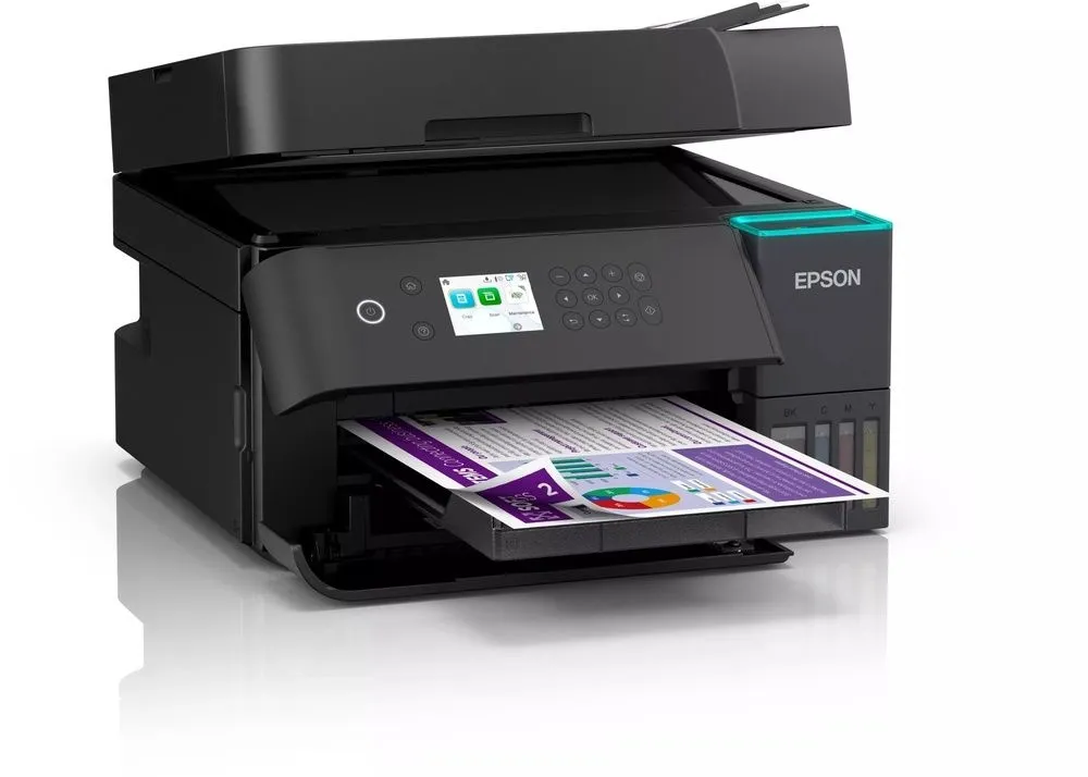 מדפסת הזרקת דיו צבעונית אלחוטית Epson EcoTank L6370