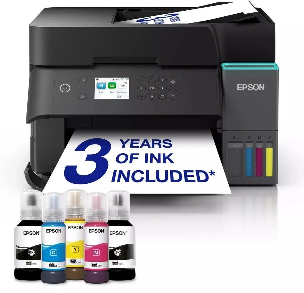 מדפסת הזרקת דיו צבעונית אלחוטית Epson EcoTank L6370