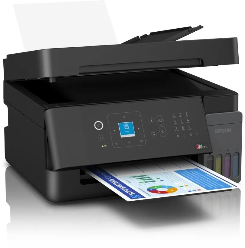 מדפסת הזרקת דיו צבעונית אלחוטית Epson EcoTank L5390