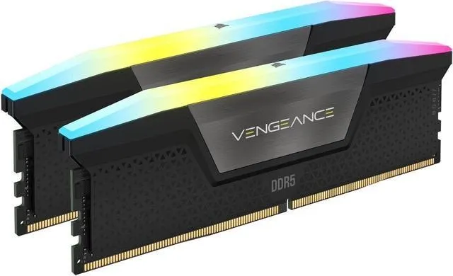 זיכרון למחשב נייח Corsair Vengeance RGB CMH32GX5M2B6000C38 2×16 DDR5 6000Mhz