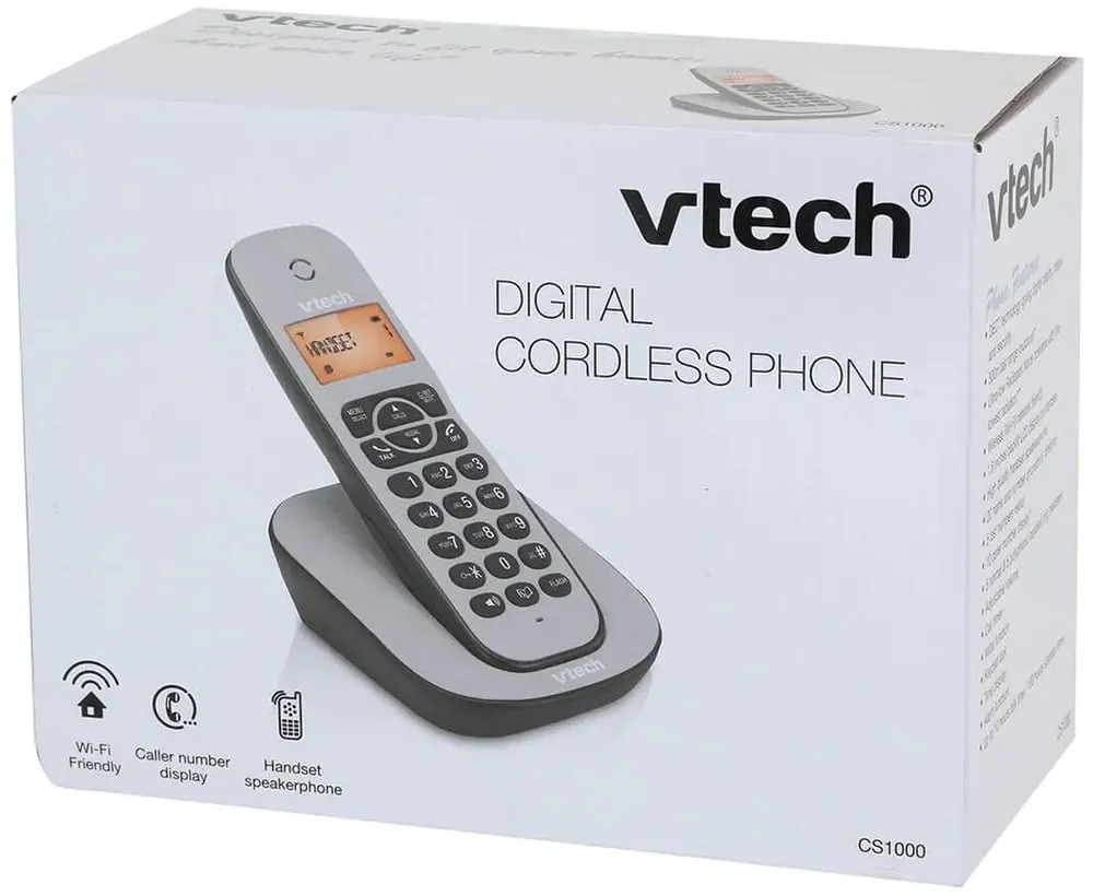 טלפון אלחוטי Vtech HELIO CS1000 – צבע שחור/אפור