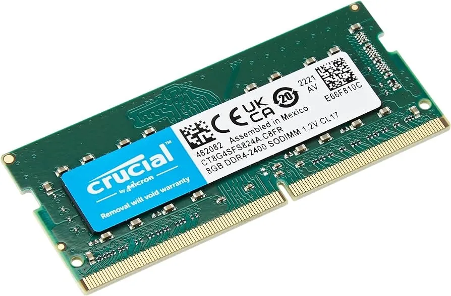 זיכרון למחשב נייד Crucial SODIMM CT8G4SFS824A DDR4 2400Mhz